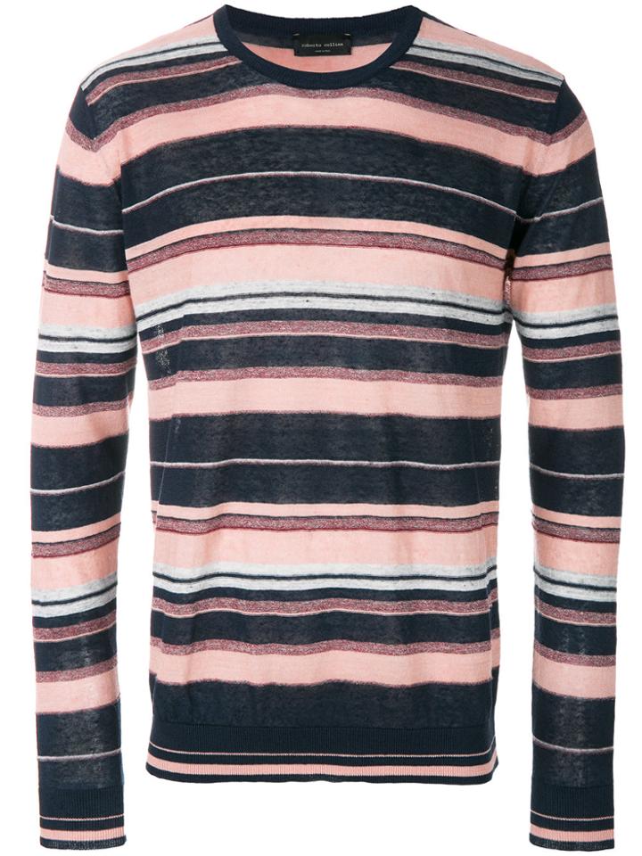 Roberto Collina Striped Crew Neck Sweater - Multicolour