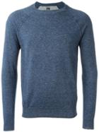 Eleventy Fine Knit Crew Neck Sweater, Men's, Size: Xxl, Blue, Cotton