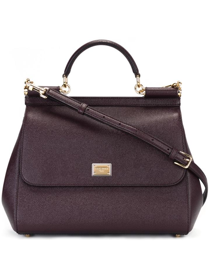 Dolce & Gabbana Large Sicily Shoulder Bag - Pink & Purple