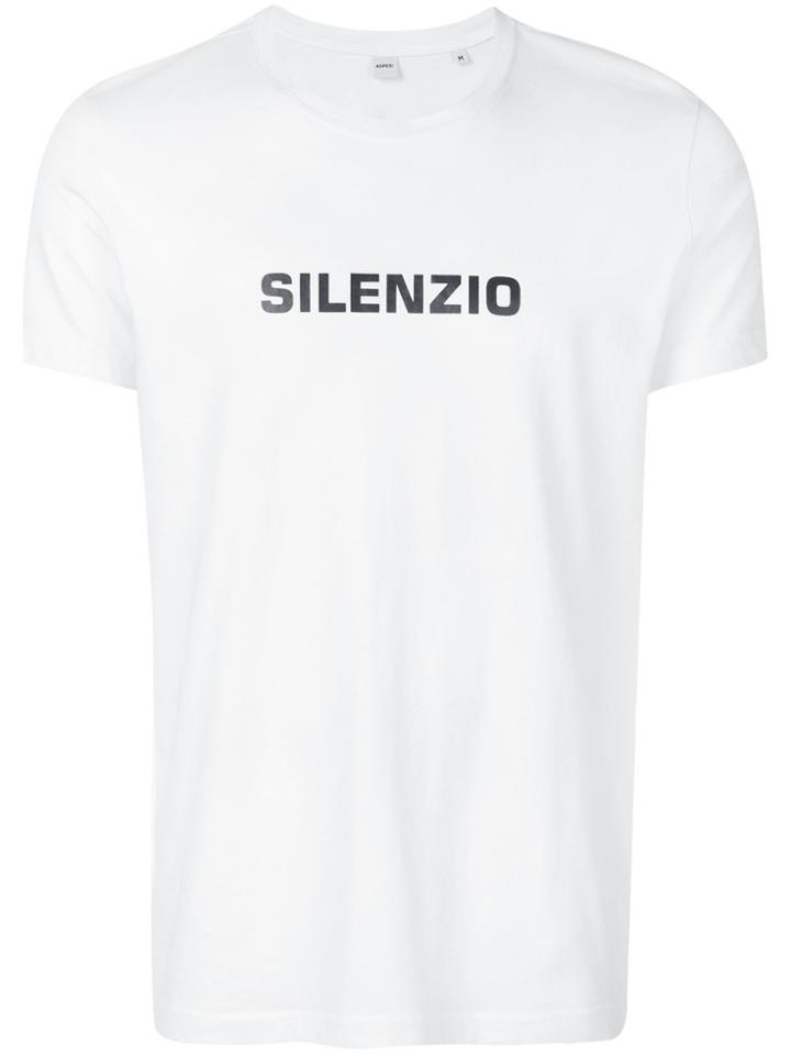Aspesi Slogan Short-sleeve T-shirt - White