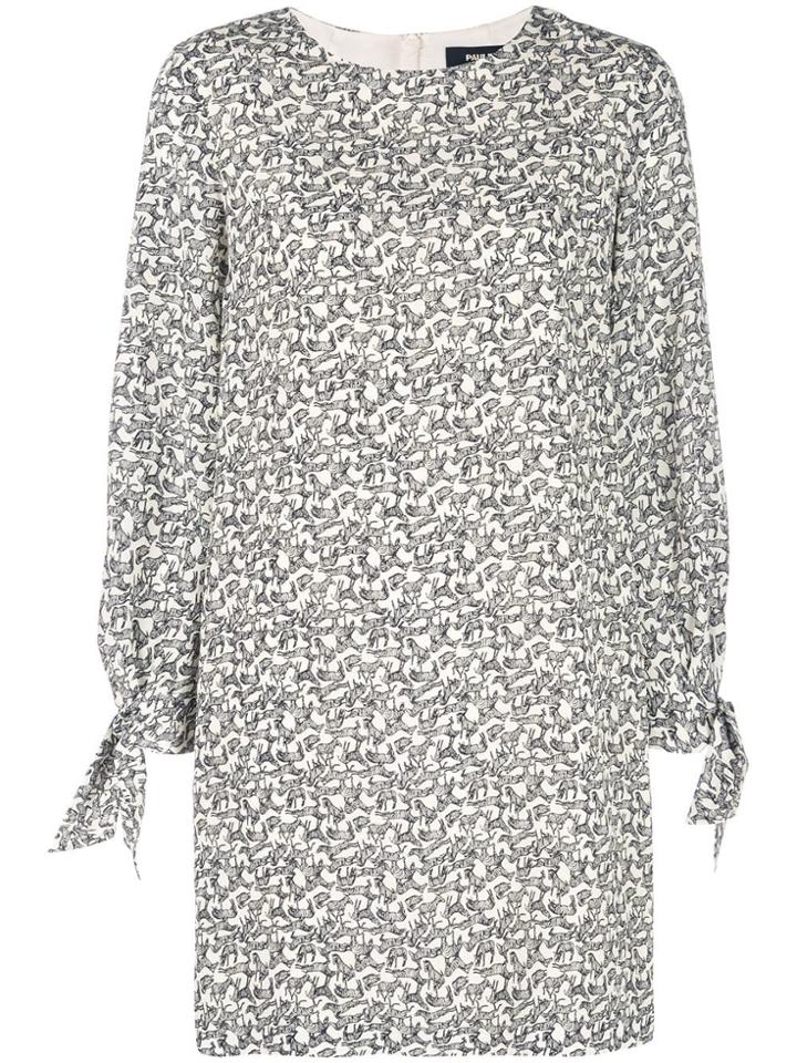 Paule Ka Micro-pattern Dress - Black