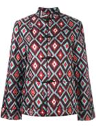 For Restless Sleepers Geometric Print Quilted Jacket