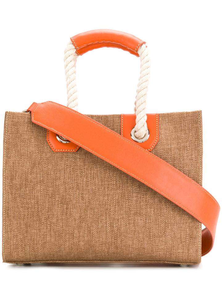 Rodo Basket Shopper Tote - Brown