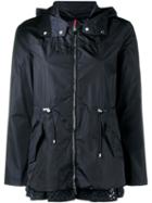 Moncler Lotus Hooded Jacket, Women's, Size: 3, Blue, Polyamide/polyester/cotton