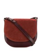 Closed Saddle Shoulder Bag - Red