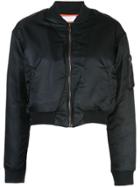 John Elliott Cropped Bomber Jacket - Black