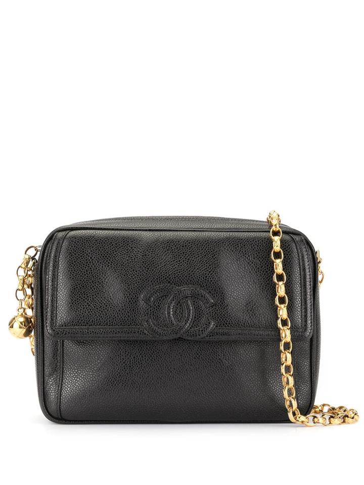 Chanel Pre-owned 1991-1994 Chain Shoulder Bag - Black