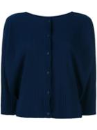 Issey Miyake Cauliflower - Ribbed Jacket - Women - Polyester - One Size, Blue, Polyester