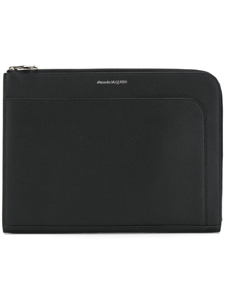 Alexander Mcqueen Document Holder Clutch - Black