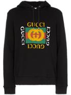 Gucci Vintage Logo Print Hoodie - Black