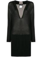 Chanel Pre-owned Deep V-neck Sweater - Black