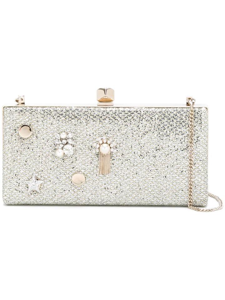 Jimmy Choo Celeste Clutch, Grey, Lurex/metal (other)