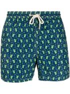 Mc2 Saint Barth Mojito Pattern Swimming Shorts - Blue