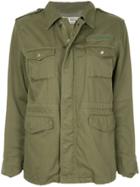 Tu Es Mon Trésor Embroidered Field Jacket - Green