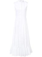 Tome Sleeveless Flared Dress, Women's, Size: 4, White, Cotton