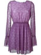 Msgm Pleated Dress, Women's, Size: 44, Pink/purple, Polyester