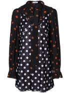 Jw Anderson Polka Dot And Floral Print Dress - Black