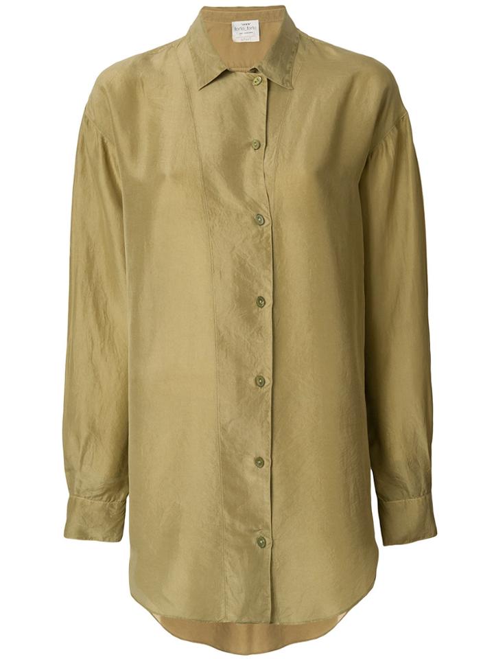 Forte Forte Off Centre Fastening Shirt - Green