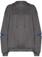Ader Error Ader Error Hood Ls Trck Top W Slve Log - Grey