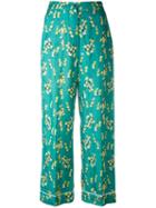 Sonia By Sonia Rykiel - Floral-print Cropped Trousers - Women - Viscose - 36, Green, Viscose