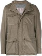 Herno Ribbed Hooded Jacket - Neutrals
