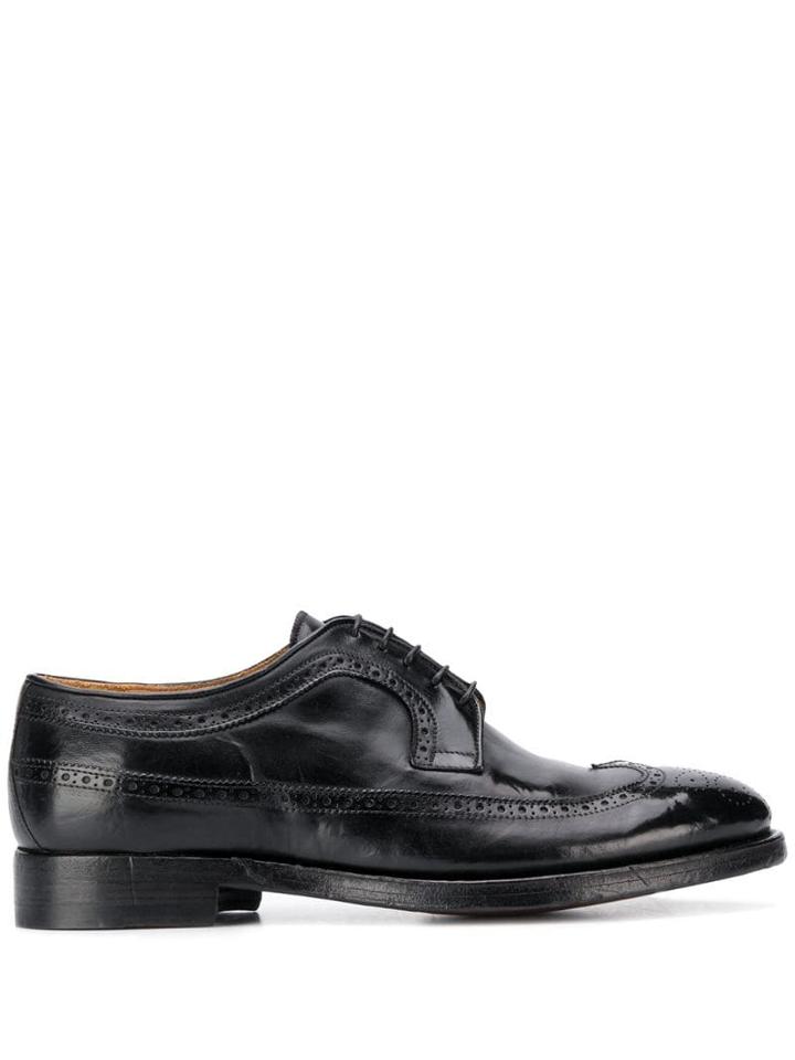 Alberto Fasciani Distressed Brogues - Black
