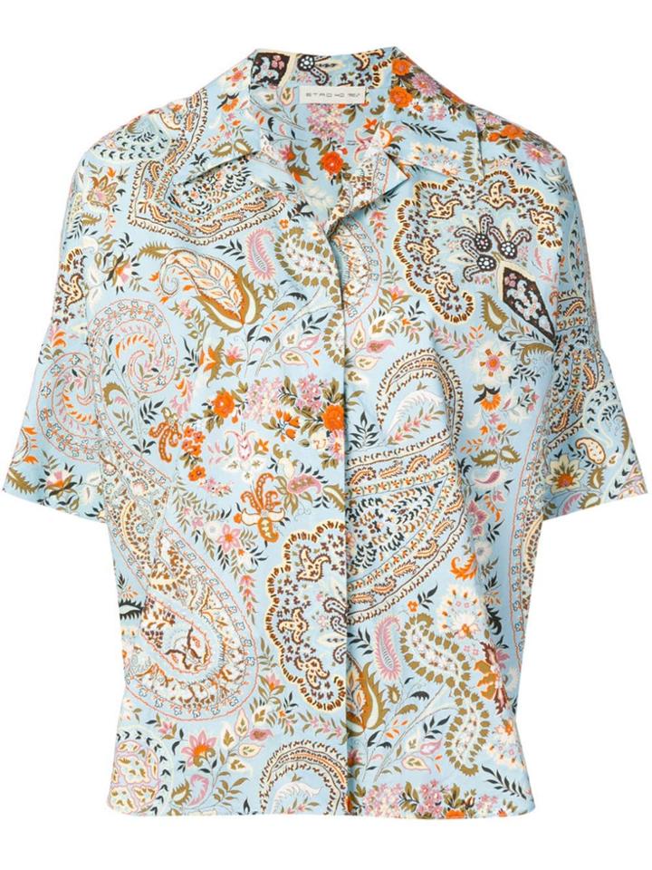 Etro Loose-fit Printed Shirt - Blue