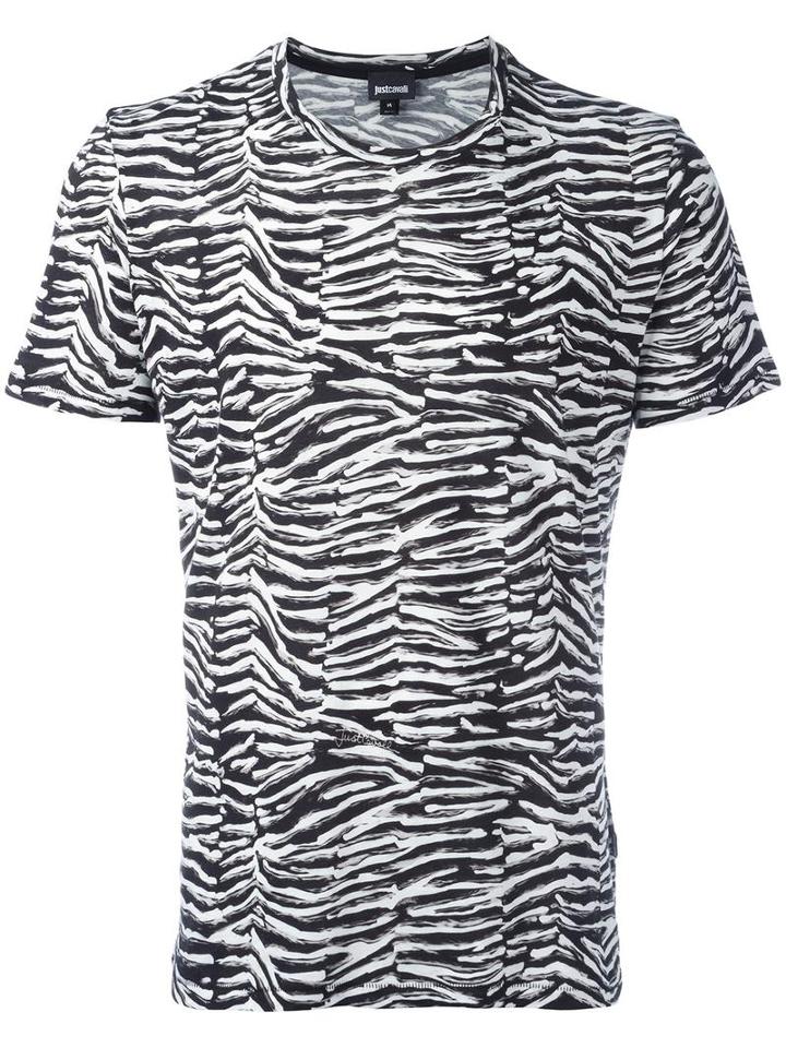 Just Cavalli Jacquard T-shirt, Men's, Size: Small, Black, Cotton