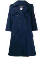 Chanel Vintage Double-breasted Midi Coat - Blue
