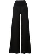 Rick Owens 'bias' Palazzo Pants, Women's, Size: 42, Black, Cotton/nylon/virgin Wool