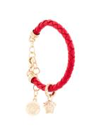 Versace Woven Charm Bracelet - Red