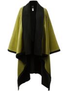 Jean Paul Gaultier Vintage Felt Shawl Wrap Coat - Green