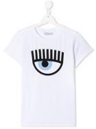 Chiara Ferragni Kids Logomania T-shirt - White