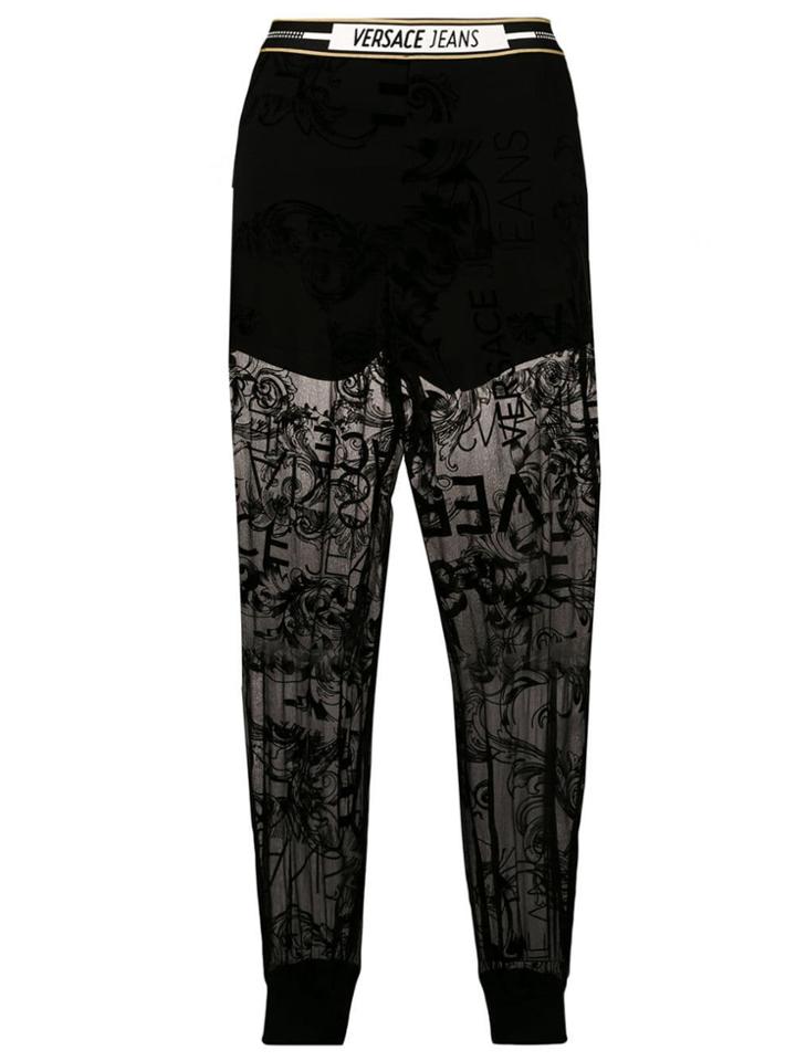 Versace Jeans Lace Panelled Track Trousers - Black