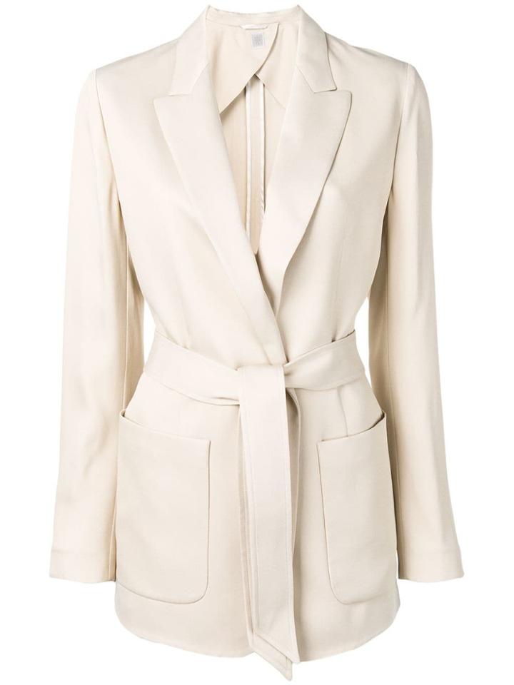 Eleventy Tie Waist Blazer - Neutrals