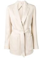 Eleventy Tie Waist Blazer - Neutrals