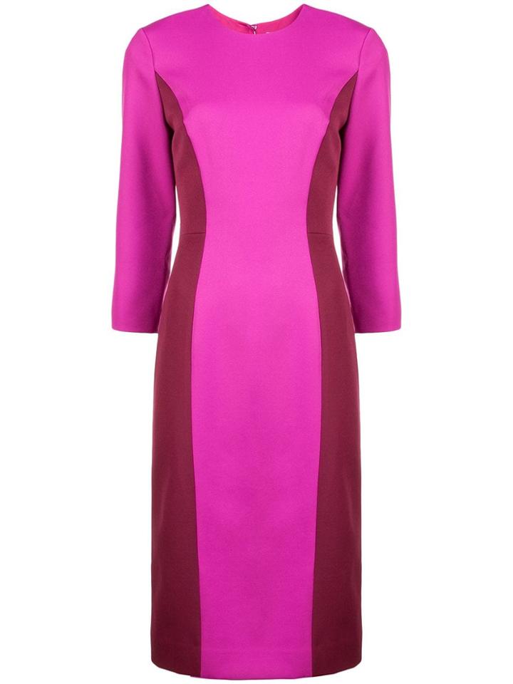 Milly Colour Block Fitted Dress - Pink