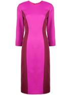 Milly Colour Block Fitted Dress - Pink