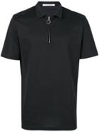 Low Brand Zipped Neck T-shirt - Black