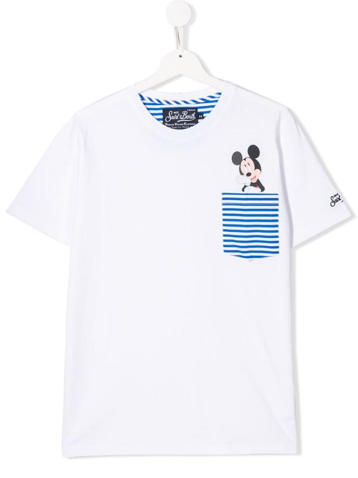 Mc2 Saint Barth Kids Teen Mickey Mouse T-shirt - White