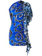 Just Cavalli Draped One Shoulder Dress - Black