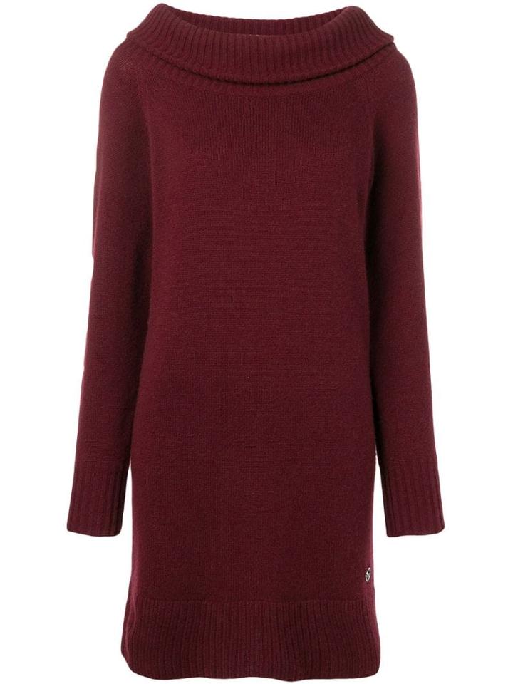 Emilio Pucci Bordeaux Cashmere Knit Dress - Red