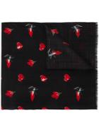 Saint Laurent No Smoking Printed Scarf - Black