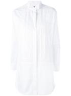 Burberry Lace-trimmed Shirt Dress, Women's, Size: 8, White, Cotton
