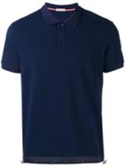 Moncler Drawstring Hem Polo Shirt, Men's, Size: Xxl, Blue, Cotton/polyamide