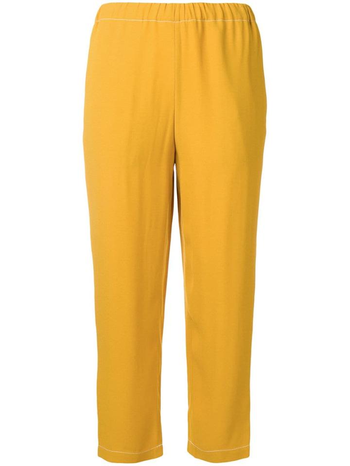 Marni Cropped Elasticated Trousers - Yellow
