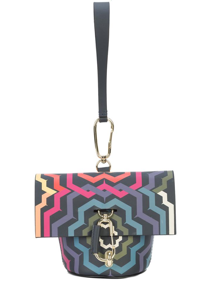 Zac Zac Posen Belay Print Mini Clutch Bag - Black