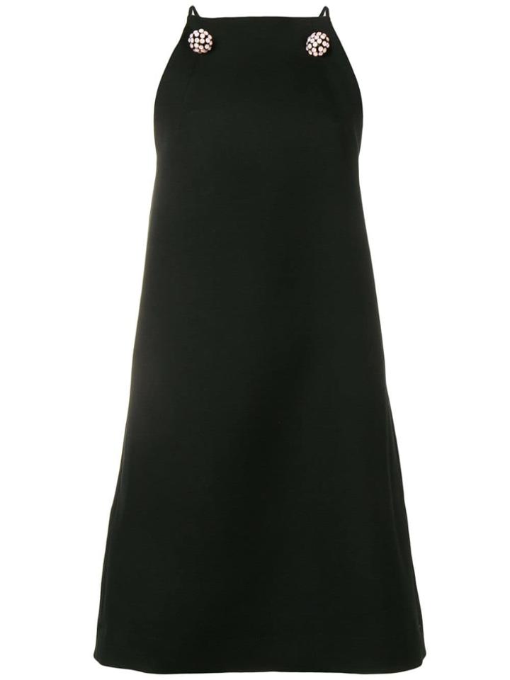 Calvin Klein 205w39nyc Embellished Straps Midi Dress - Black