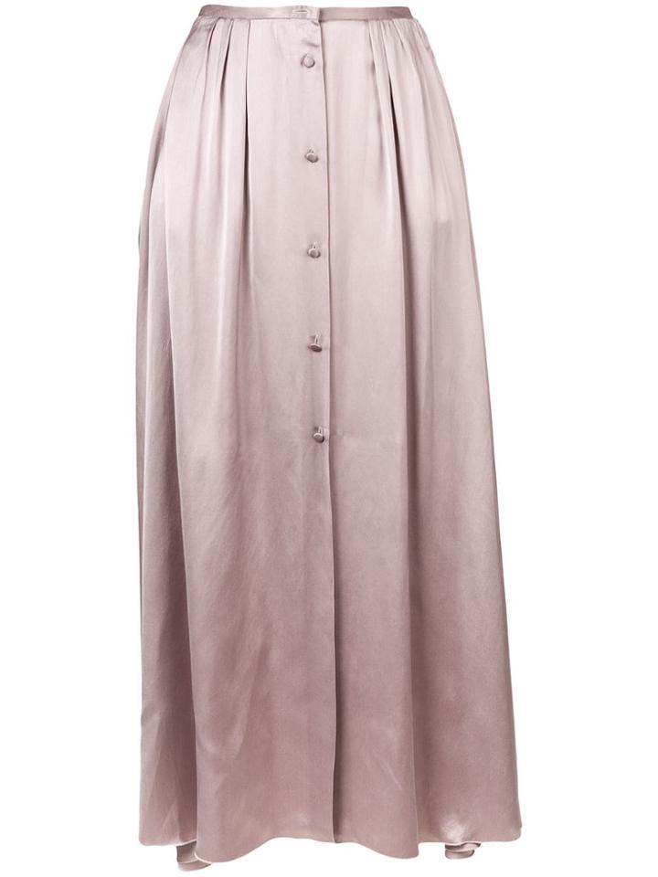 Forte Forte Front Button Maxi Skirt - Purple