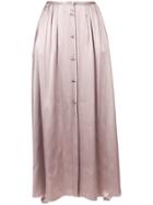 Forte Forte Front Button Maxi Skirt - Purple